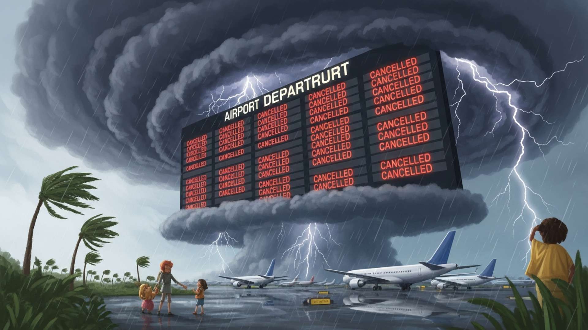 Une tempête nord-américaine provoque le chaos dans les voyages à l’aéroport de Guanacaste