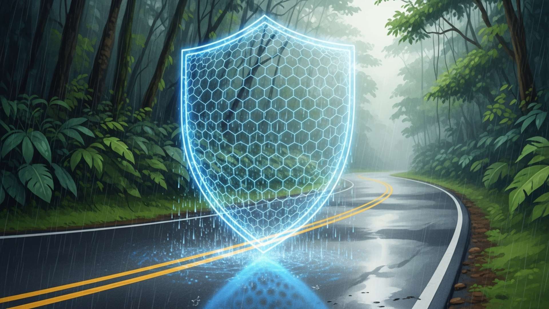 La grande majorité des routes de connexion au Costa Rica est considérée comme dangereusement glissante
